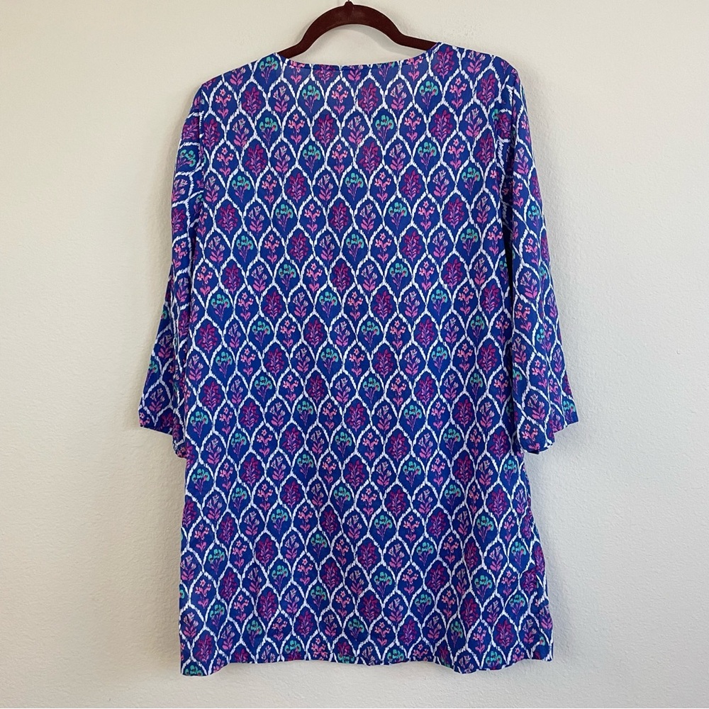 J. Crew Printed Beach Tunic Cover-Up Dress Size M - Picture 6 of 8